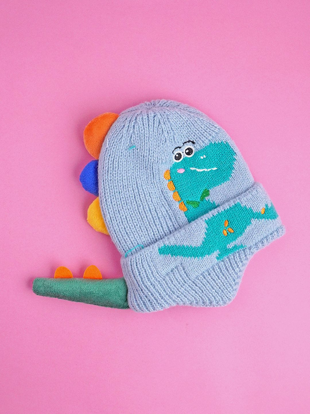 Little Surprise Box LLP Kids 3D Head And Tail Knitten Woolen Winter Cap & Beanie