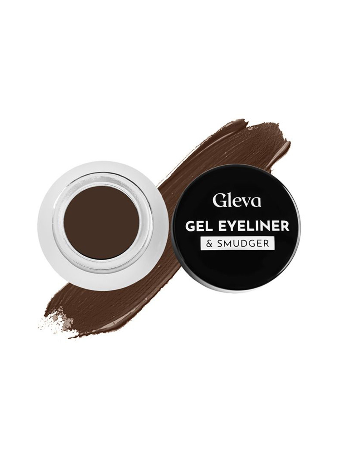 Gleva Gel Eyeliner & Smudger With 24 Hour Stay- 3g- Natural Brown