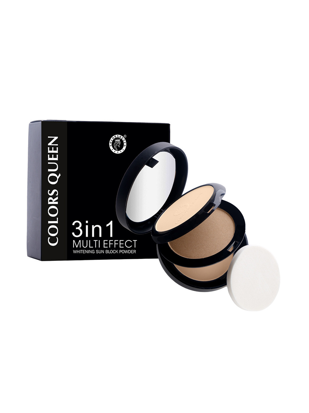 Colors Queen 3 In 1 Multi Effect Whitening Sun Block Compact Powder - Rose Blush 03