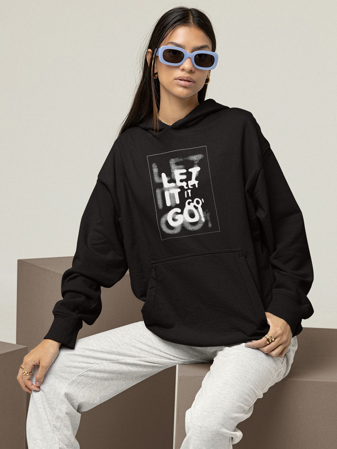 TheBTclub Women Let It Go Hooded Sweatshirt