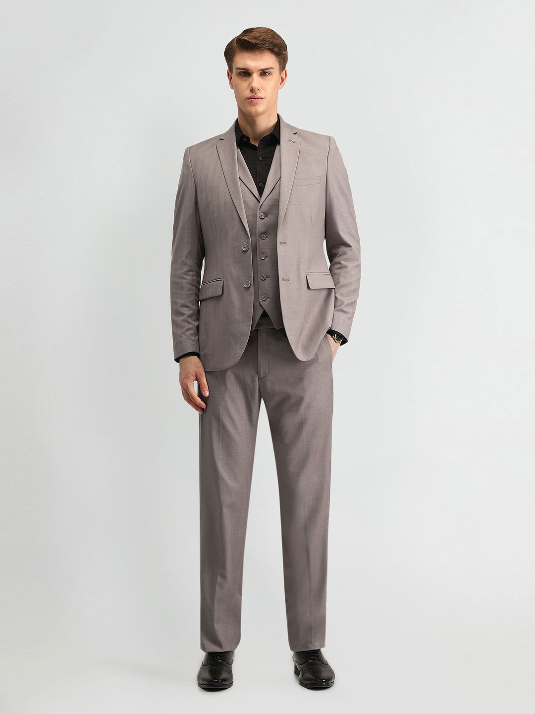 Arrow Notched Lapel Blazer & Waistcoat with Trousers