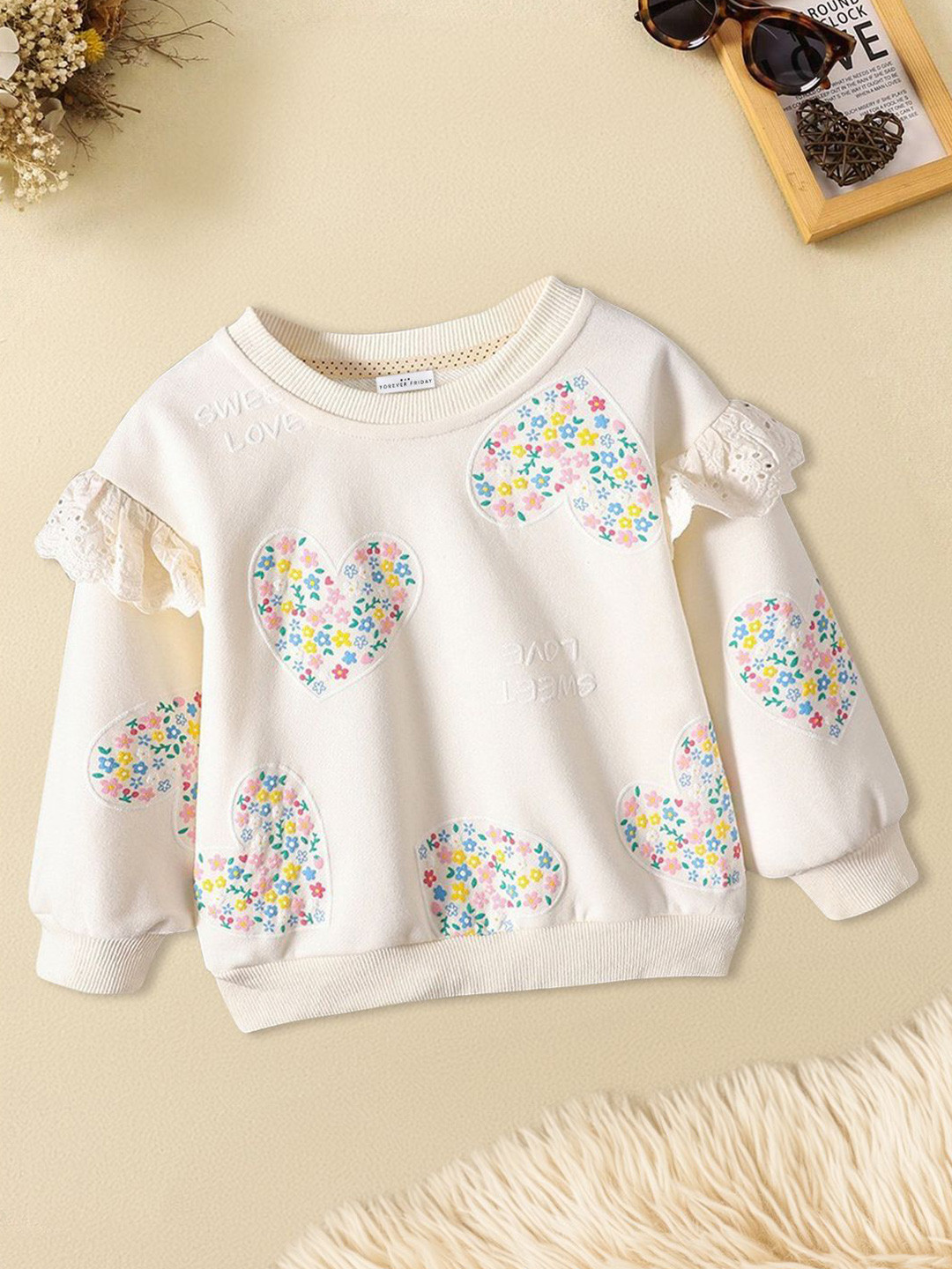 FOREVER FRIDAY Girls Floral Printed Cotton Top