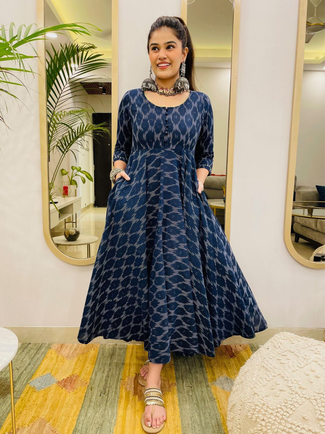Bohemian Dream Ikat Twirl Maxi Dress