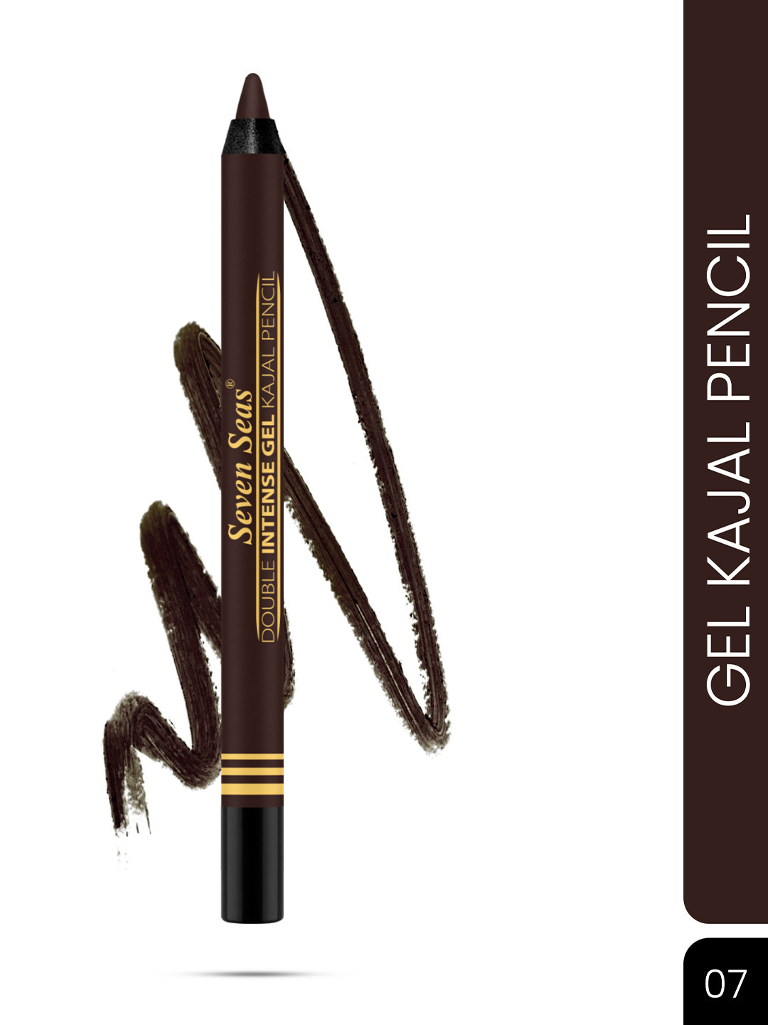 Seven Seas Double Intense Gel Waterproof & Smudgeproof Kajal Pencil - Just Brown 07