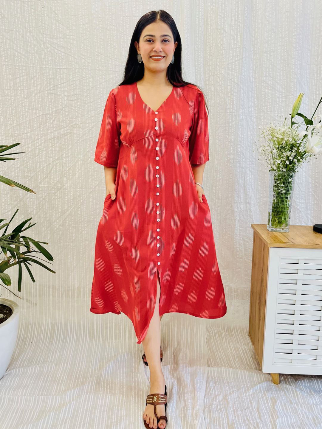 Bohemian Dream Ikat Aline Shirt Dress