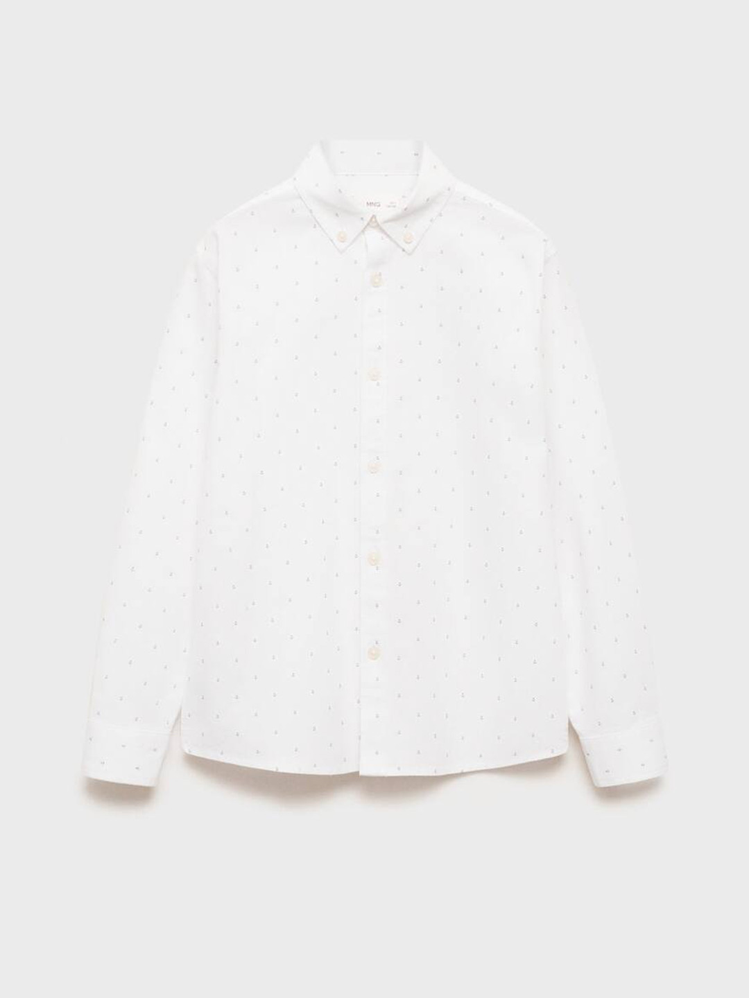 Mango Kids Boys Micro Ditsy Printed Pure Cotton Shirt