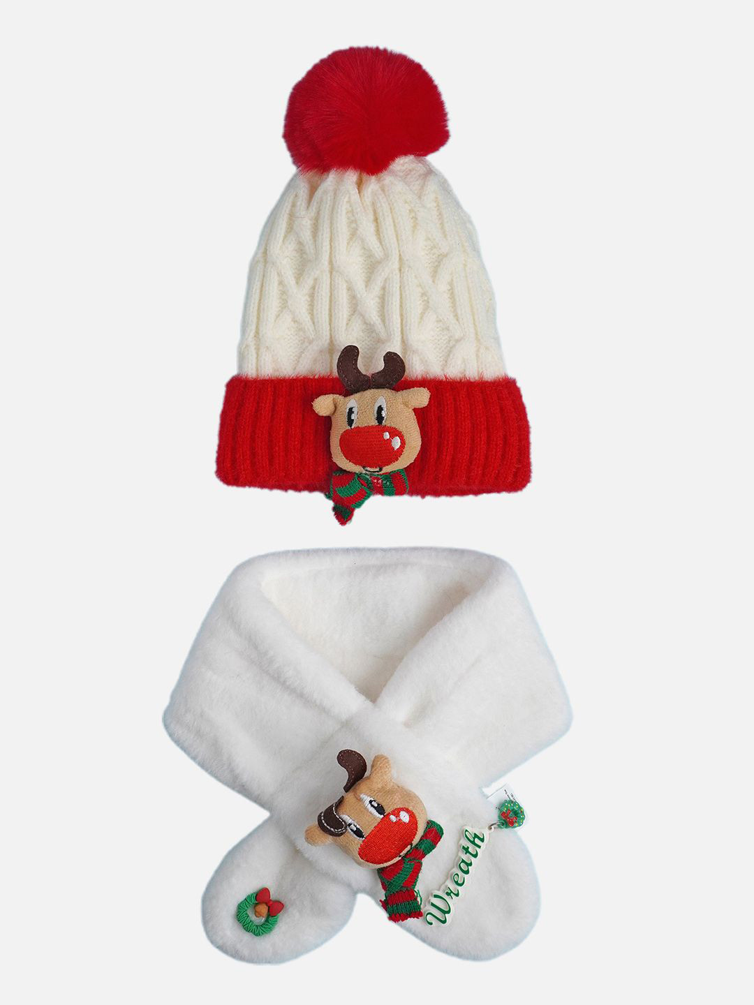 Little Surprise Box LLP 2Pcs Beanie With Matching Long Style Neck Muffler For Kids
