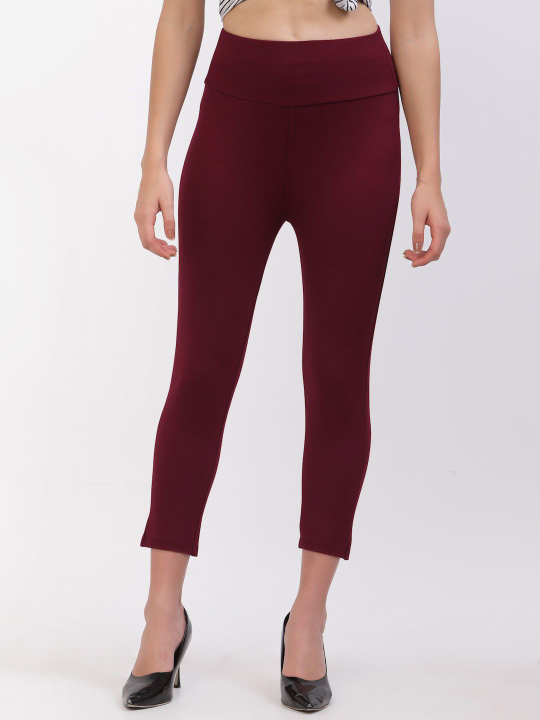 DELIS Women Skinny Fit Cropped Jeggings