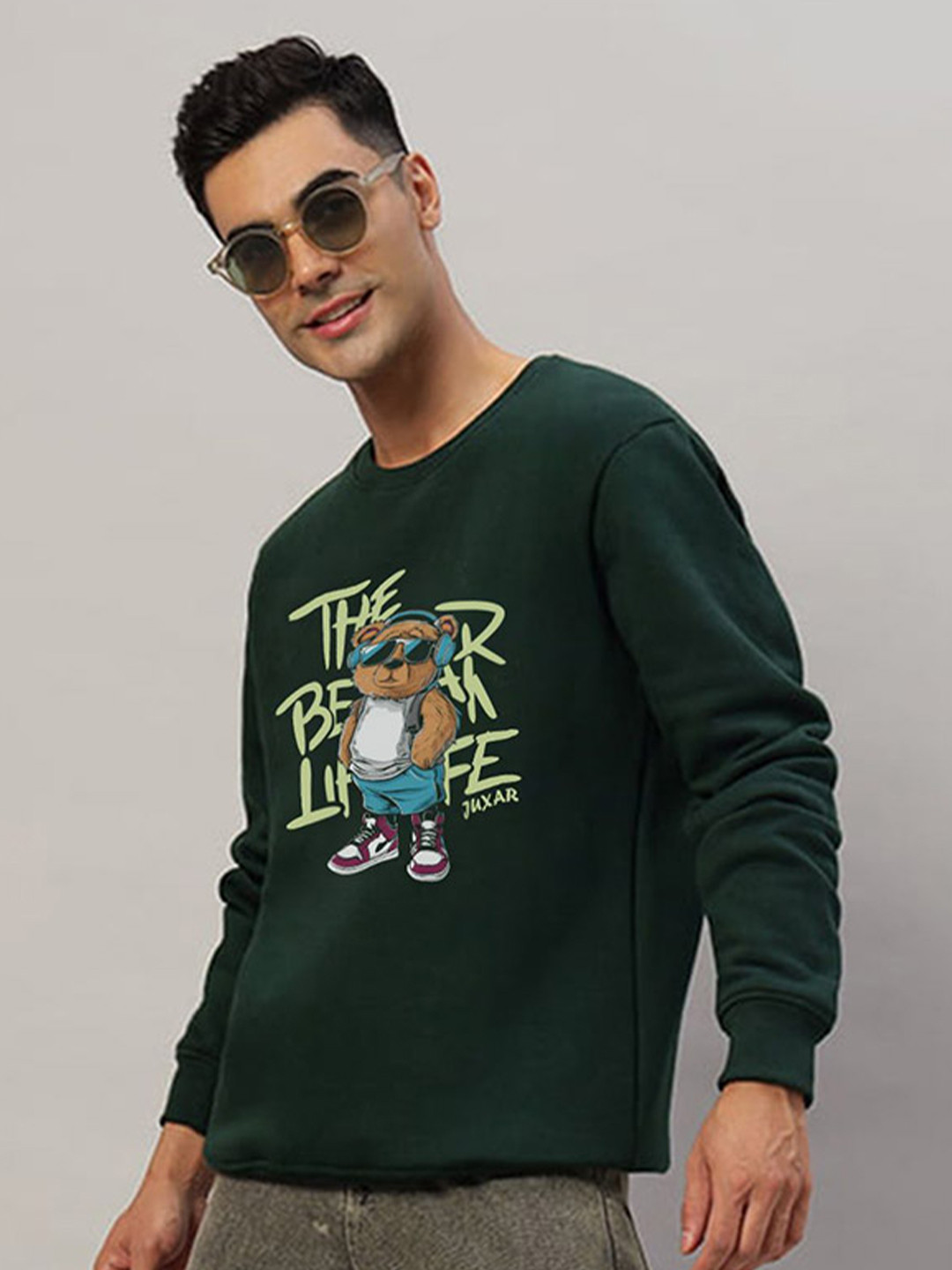 Juxar Men Men's wear Full Sleeve Round Neck Cotton Fabric Printed Sweatshirt