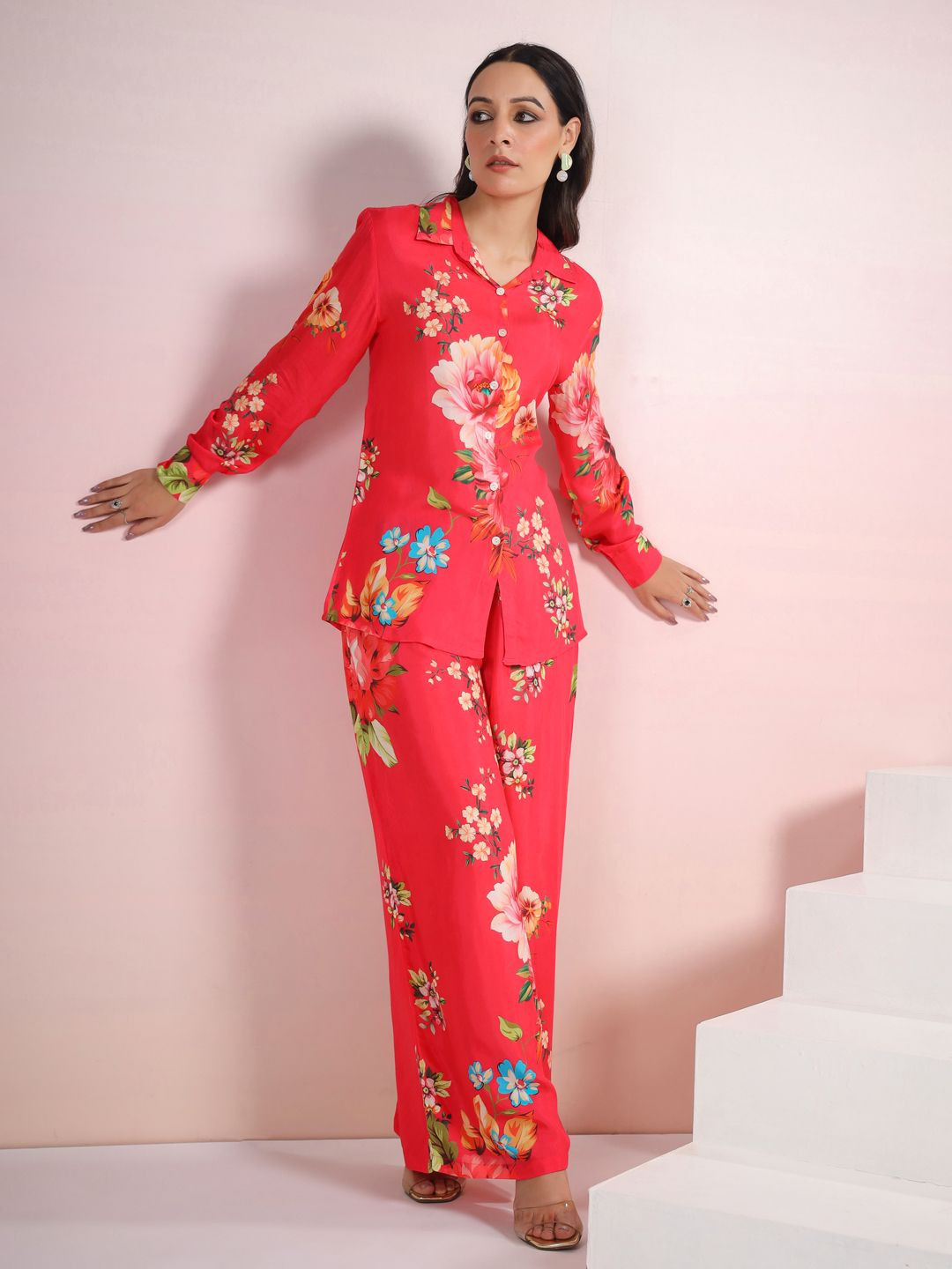 AUTUMN LANE Tracy Imperial Floral Printed Shirt with Trouser
