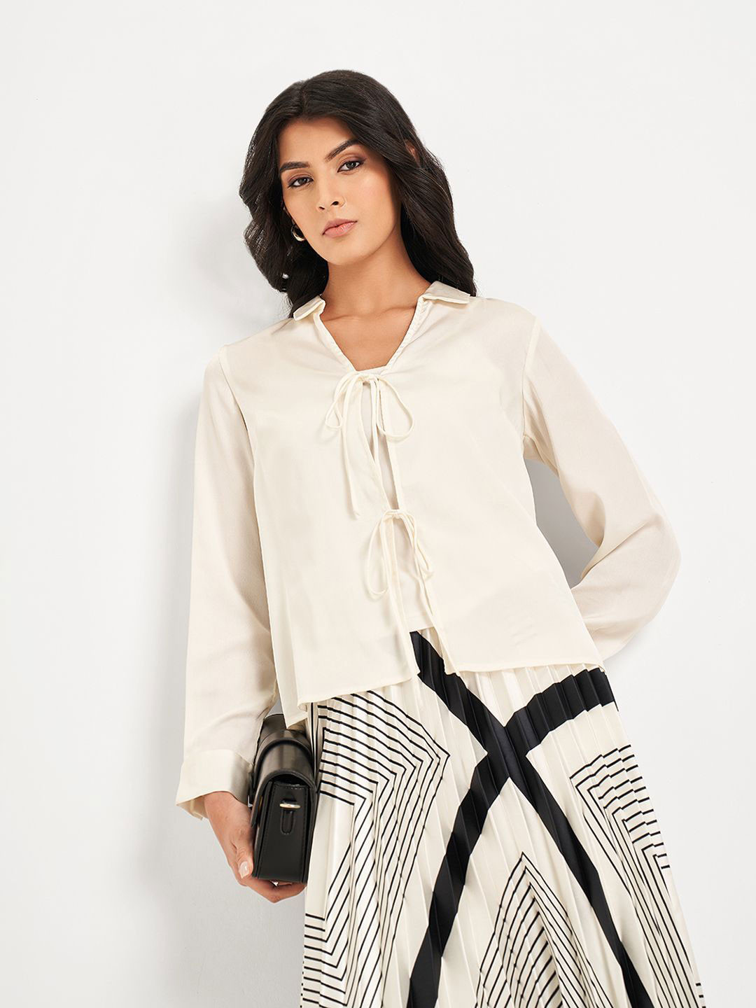 Annabelle by Pantaloons Women Shirt Style Top With Inner