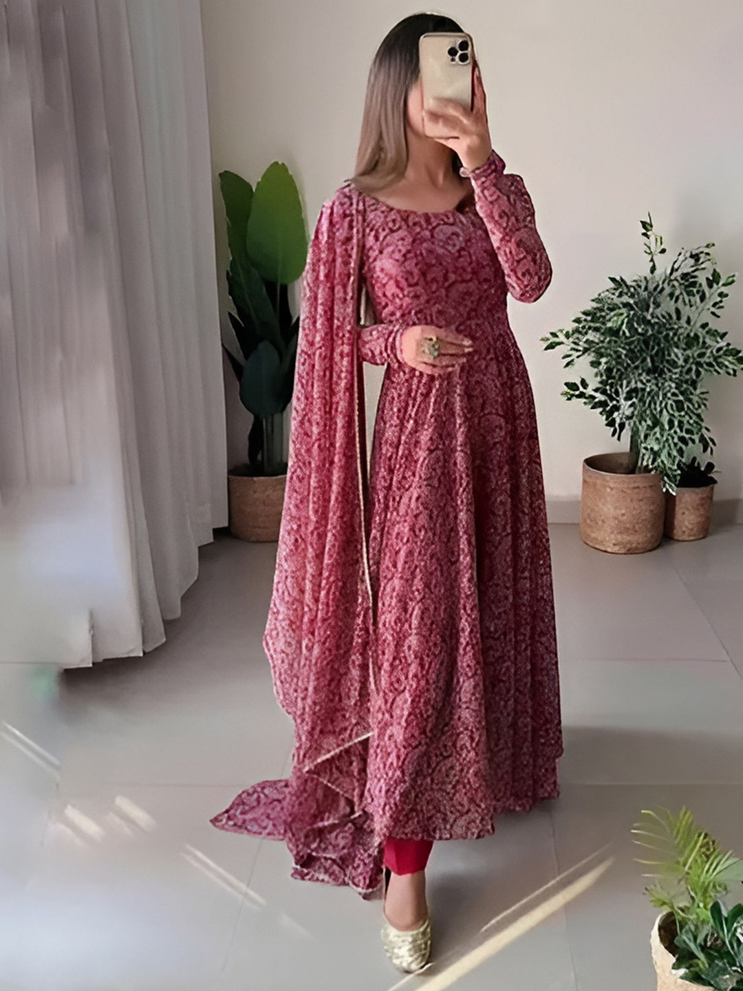 Lakshya Fashion Mart Women Ethnic Printed Kurta with Trousers & With Dupatta