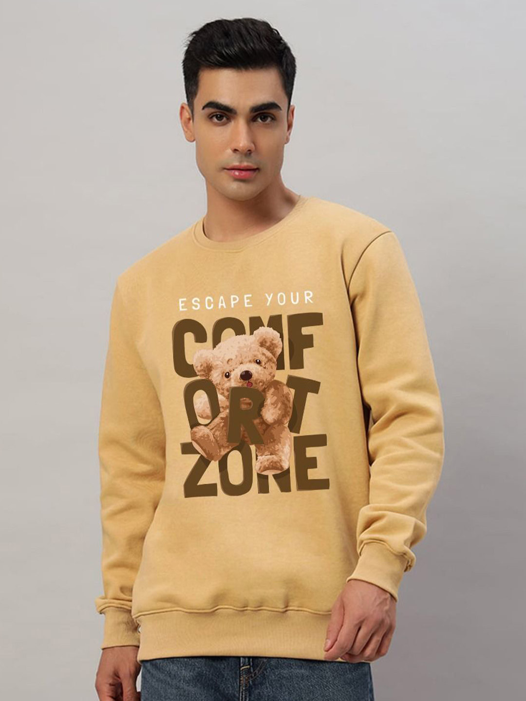 Juxar Men's wear Full Sleeve Round Neck Cotton Fabric Printed Sweatshirt