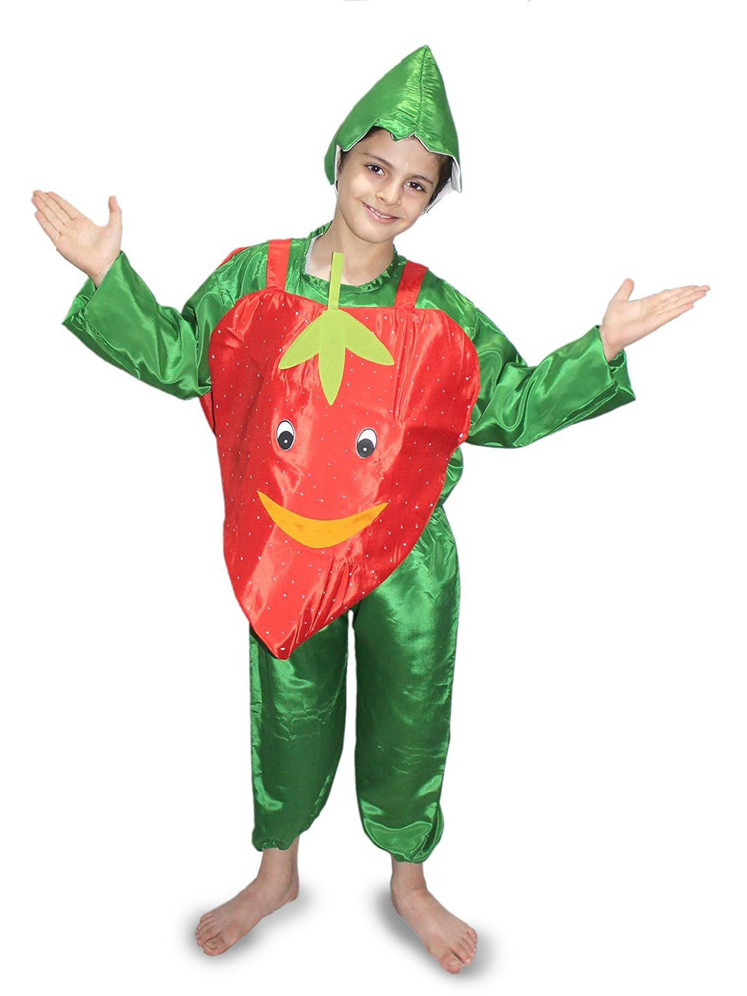 Kaku Fancy dresses Kids Fancy Dresses Strawberry Fruits Costume Set