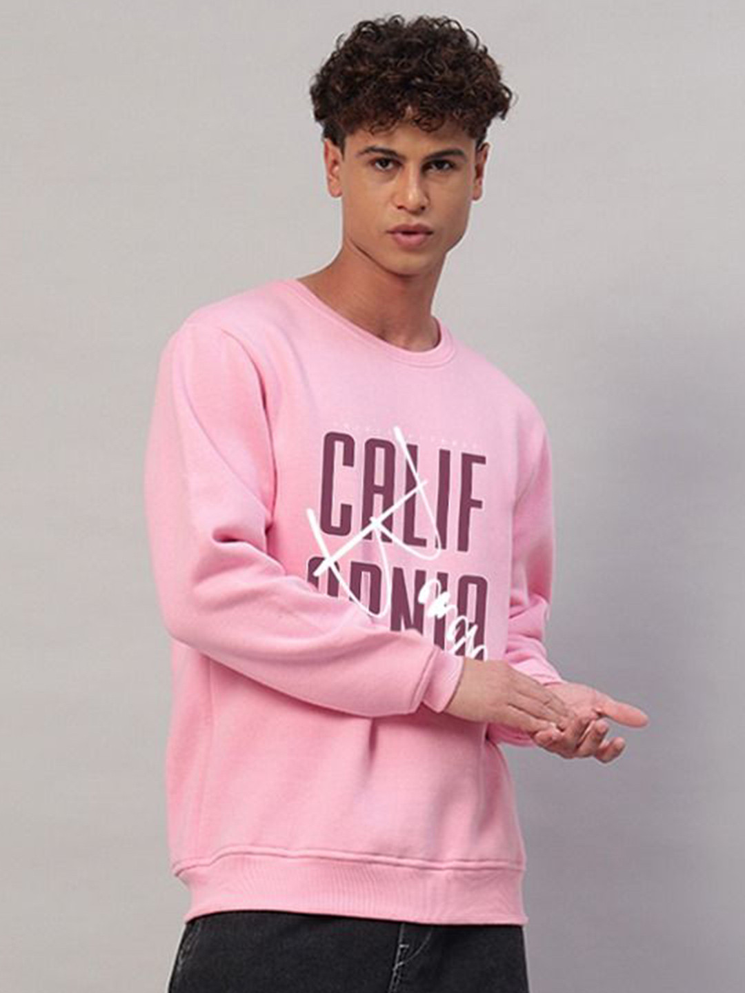 Juxar Men Printed Full Sleeve Round Neck Cotton Fabric Printed Sweatshirt