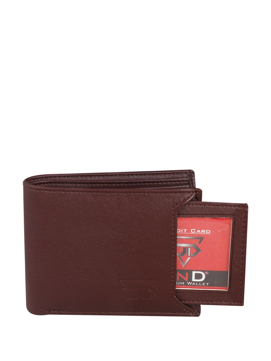 JND Men Brand Logo Textured Two Fold Wallet