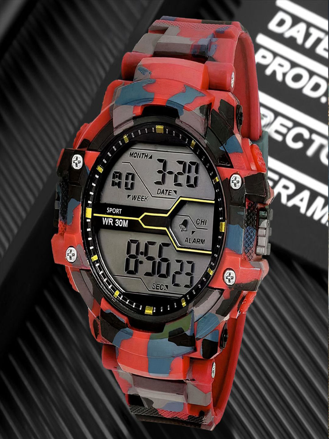 Hala Men Aluminium Dial & Straps Digital Watch RED-MILITARY-03