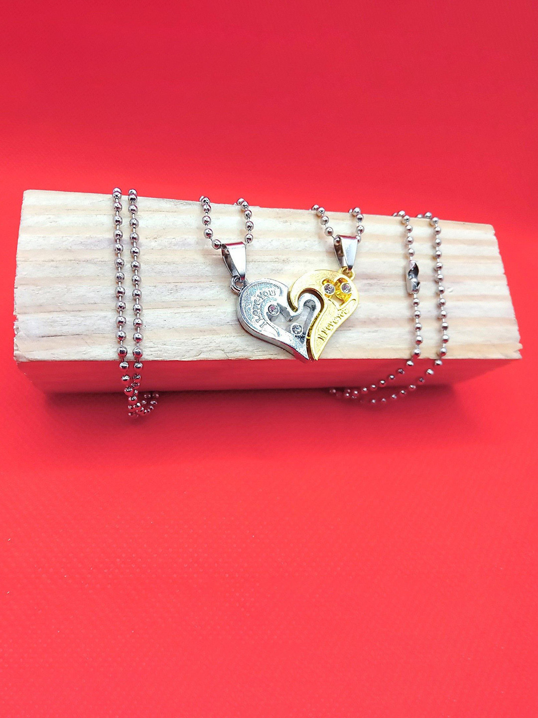 RV Jewels Heart Shaped Pendants with Chains