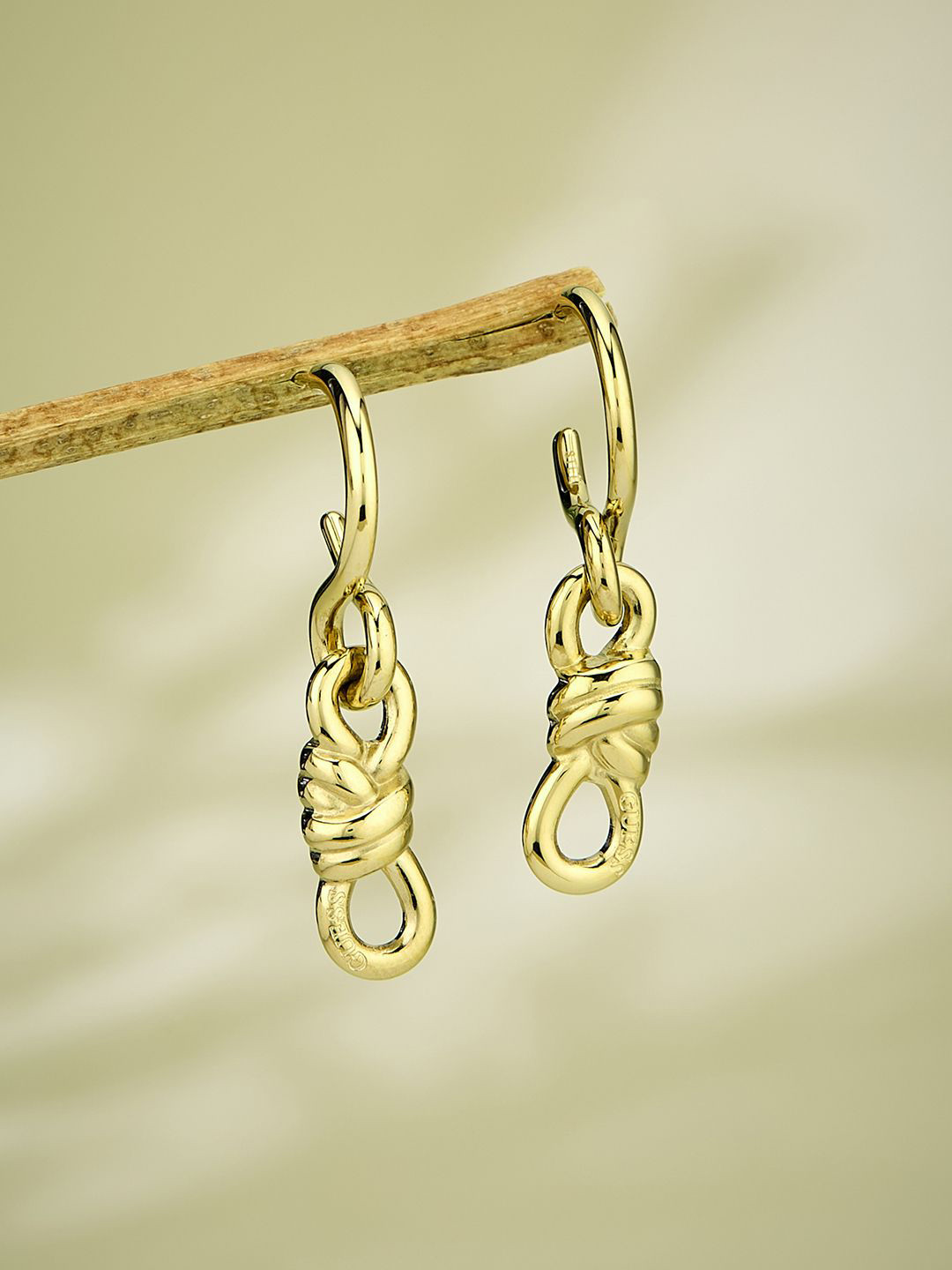 GUESS Women Modern Love Gold-Plated Stainless Steel Earrings