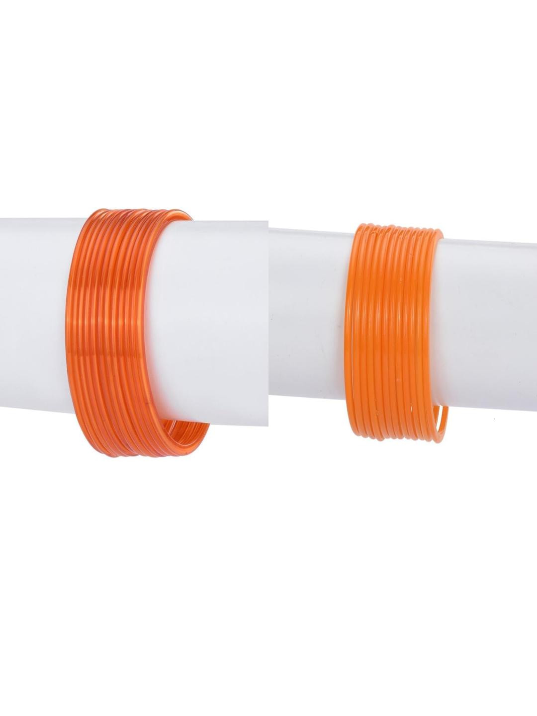 SOMIL Set of 2 Orange Glass Bangles