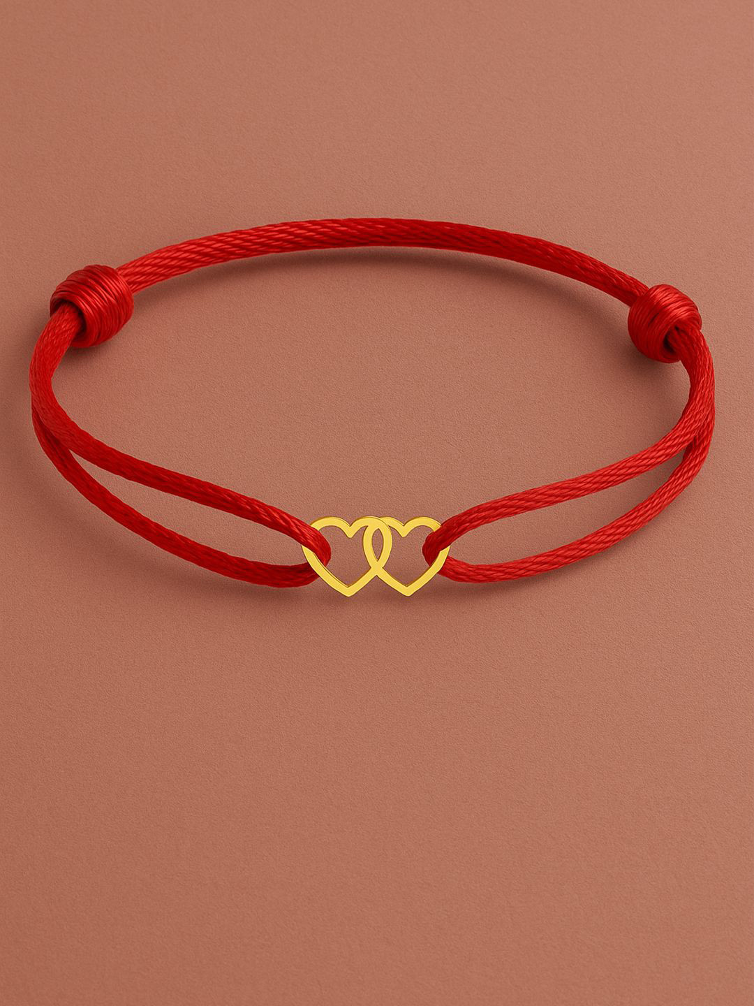 MINUTIAE Women Gold Plated Brass Heart Shape Cord Bracelet