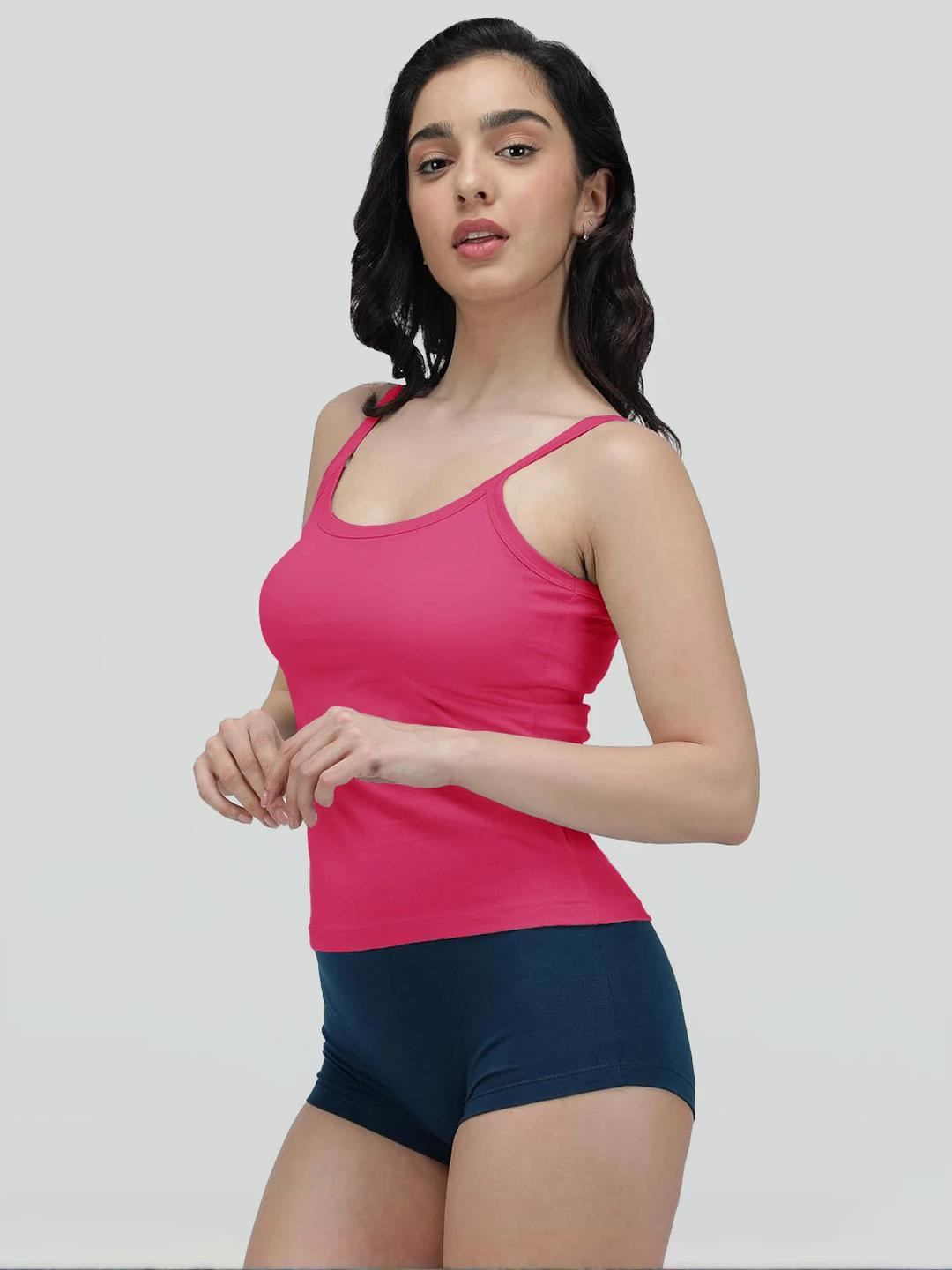 AMUL COMFY Set of 3 Non Padded Cotton Camisoles