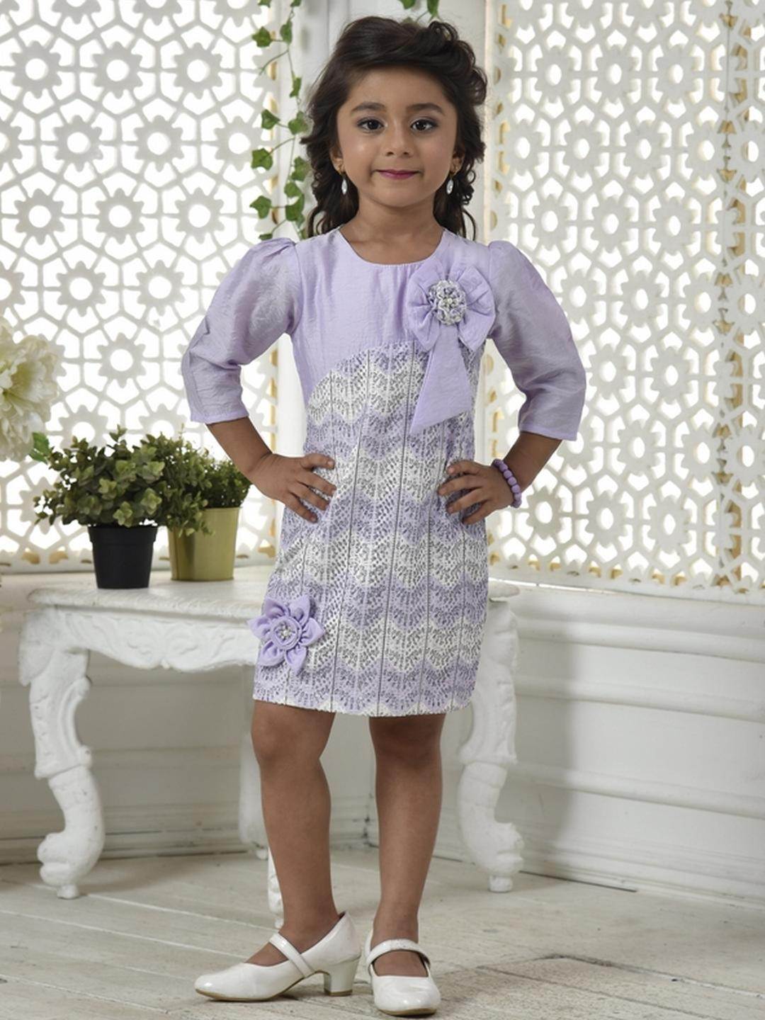 Be Kids Girls Purple Dresses