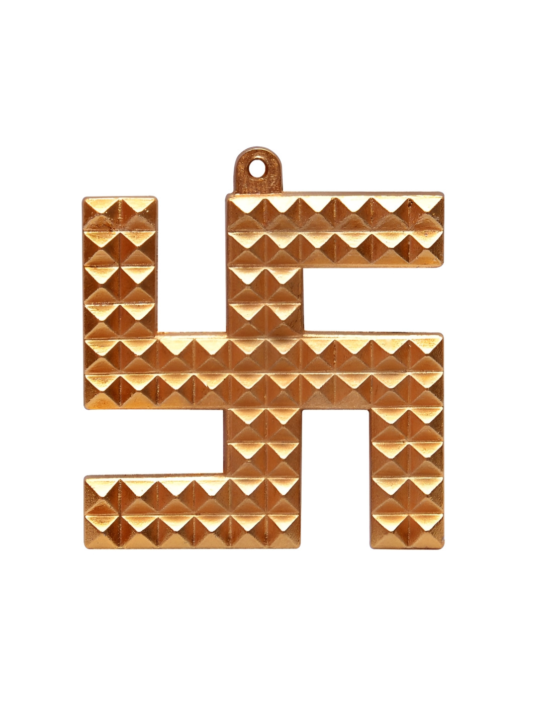 VASTU ART Astdhatu Swastik Pyramid Prosperity Metal Glossy Spiritual Wall Decor-3.1In