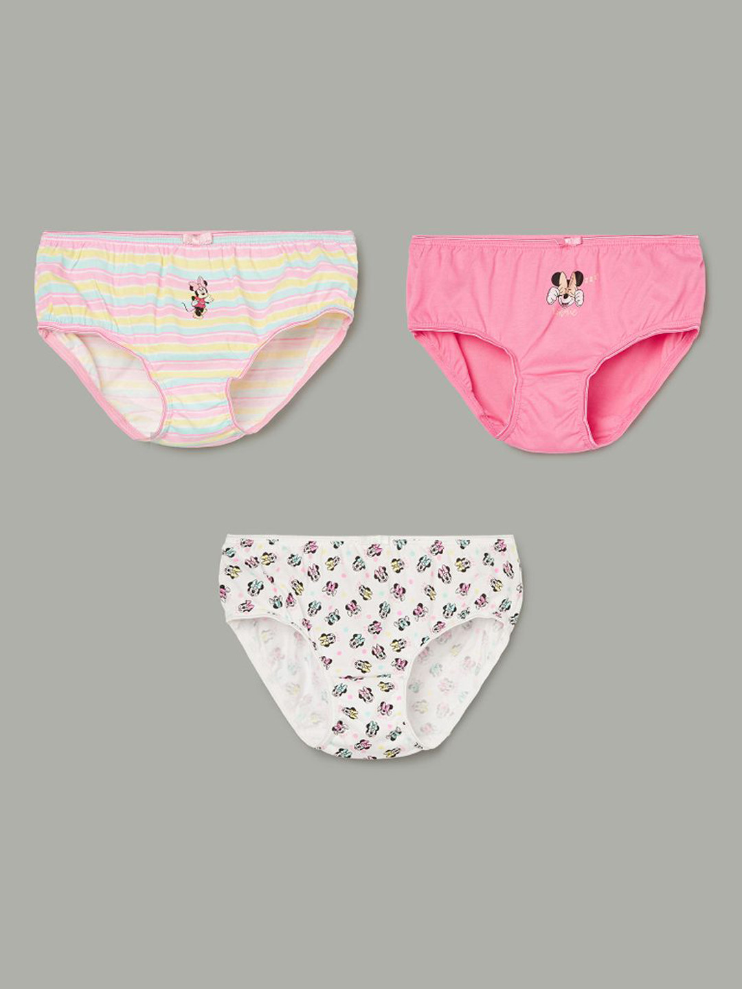 Fame Forever by Lifestyle Girls  Pack of 3 Mid-Rise Basic Briefs 1000015212067-MIX