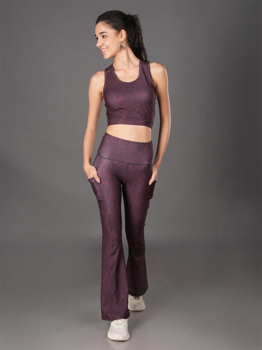 The Dance Bible Printed Scoop Neck Top With Yoga Pant Co-Ords