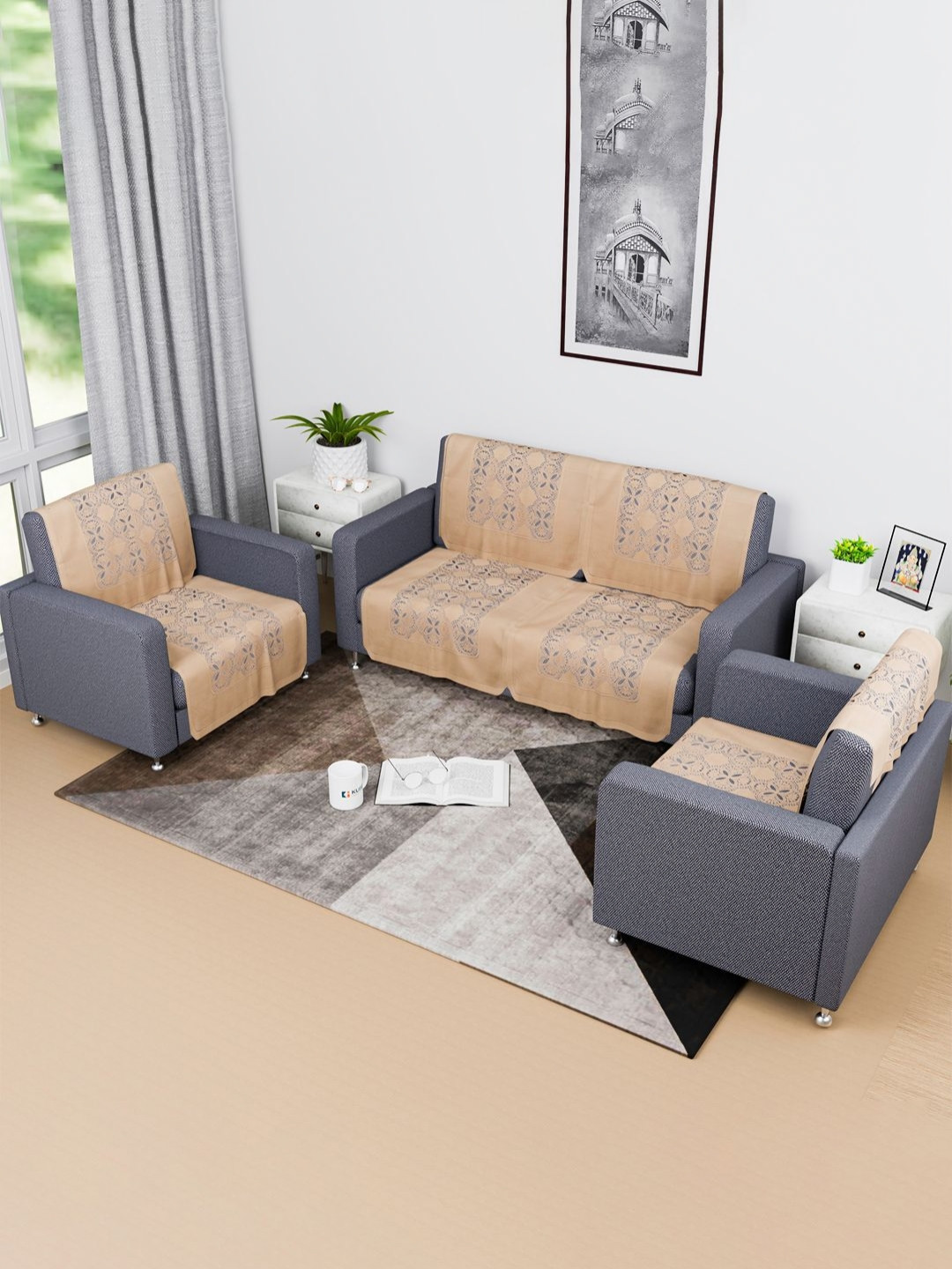 Aura Unisex Gold Sofa Covers