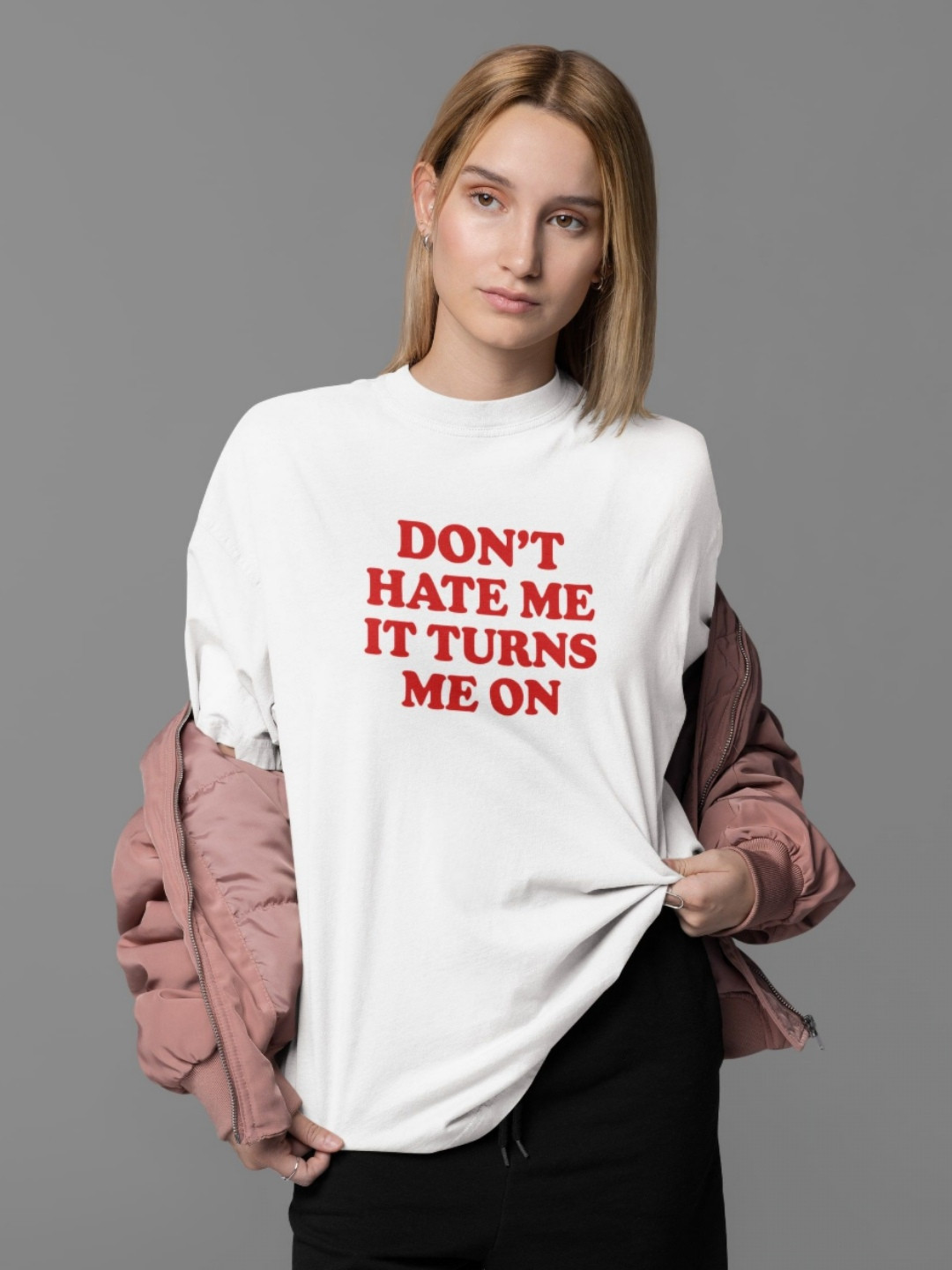 Art By Ritik Unisex Don't Hate me Oversized Tshirts