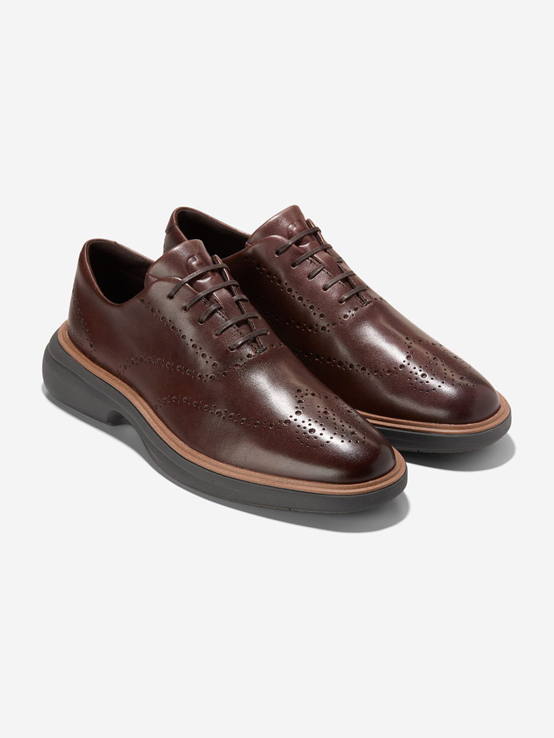 Cole Haan Men Solid Leather Oxfords Casual Shoes