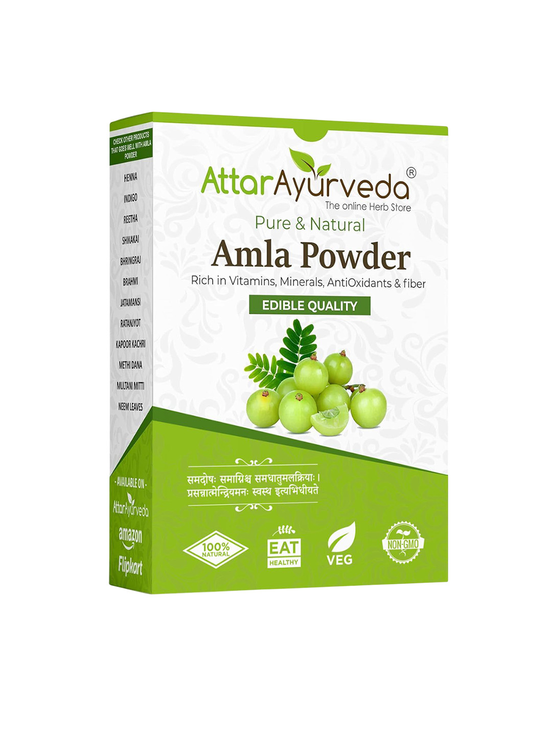 Attar Ayurveda Pure & Natural Amla Powder - 250 g