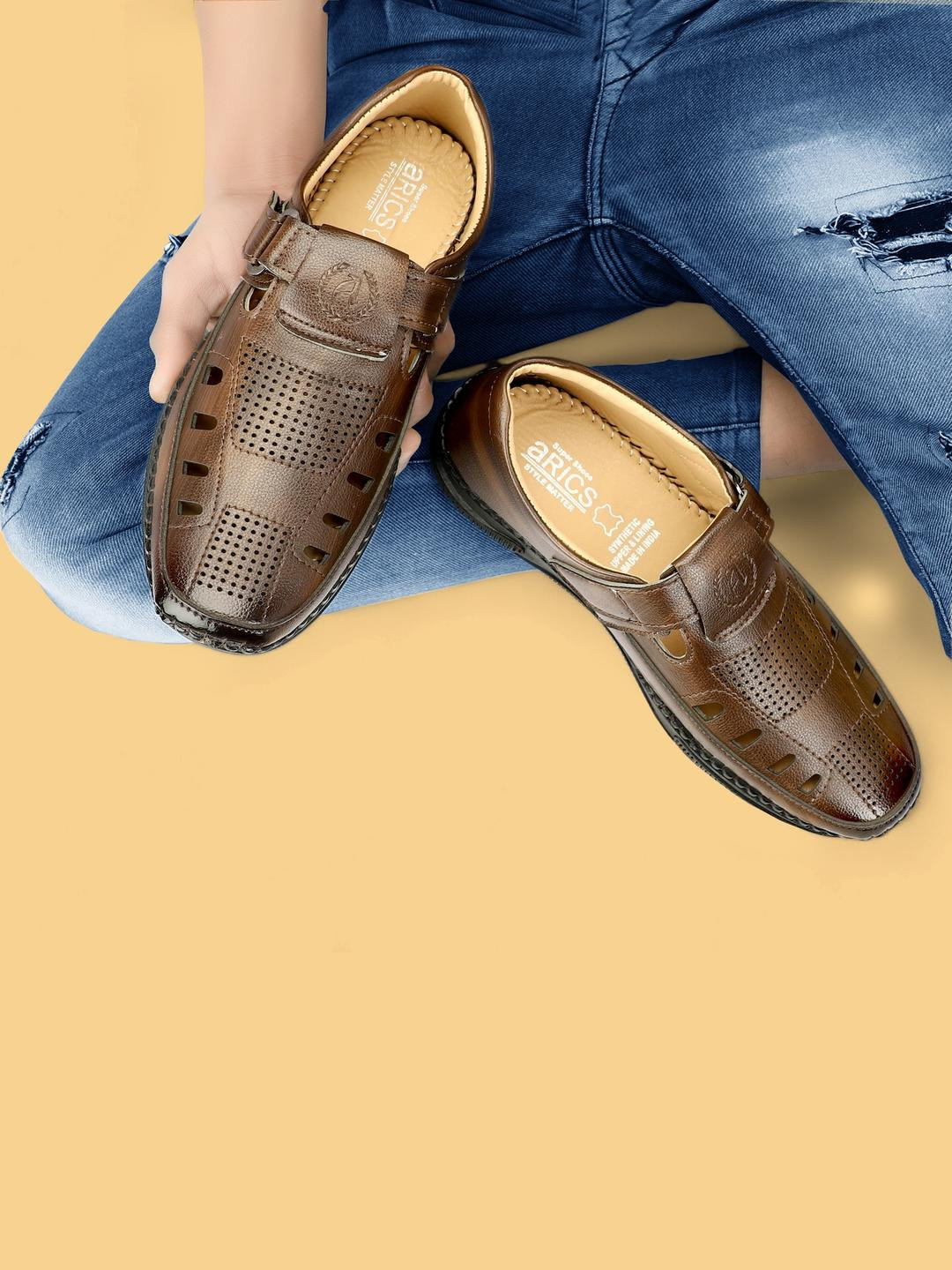 Arics Men Brown Sandals