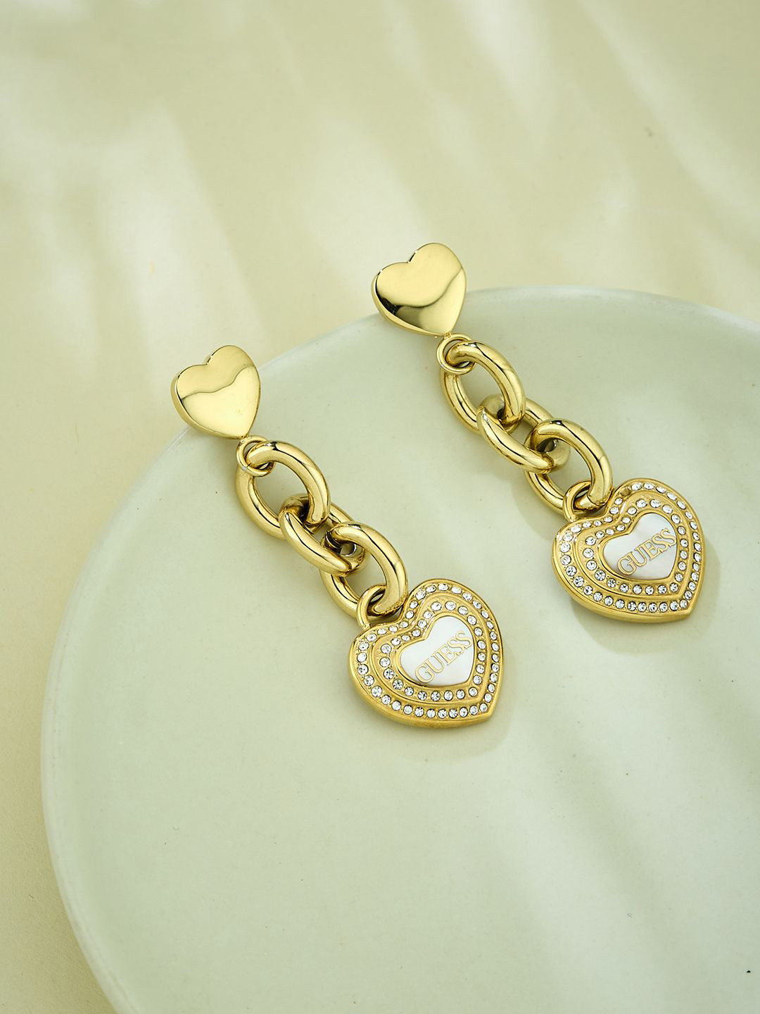 GUESS Women Amami Gold-Plated Stainless Steel Earrings