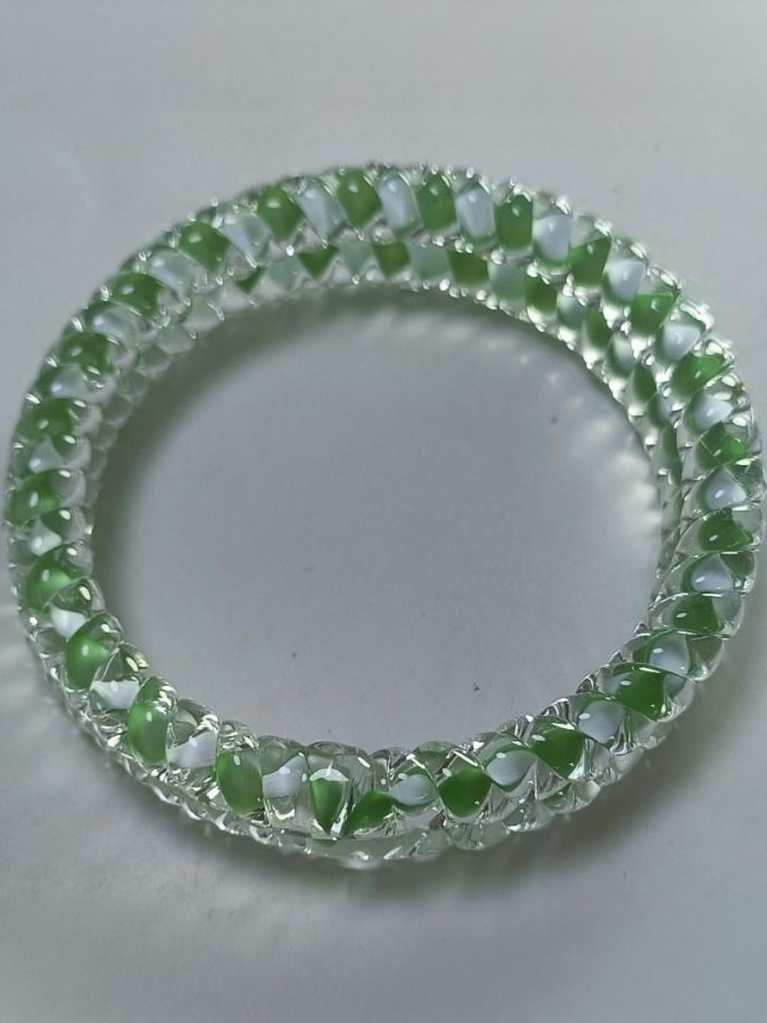 HALLO Green Plastic Bangle