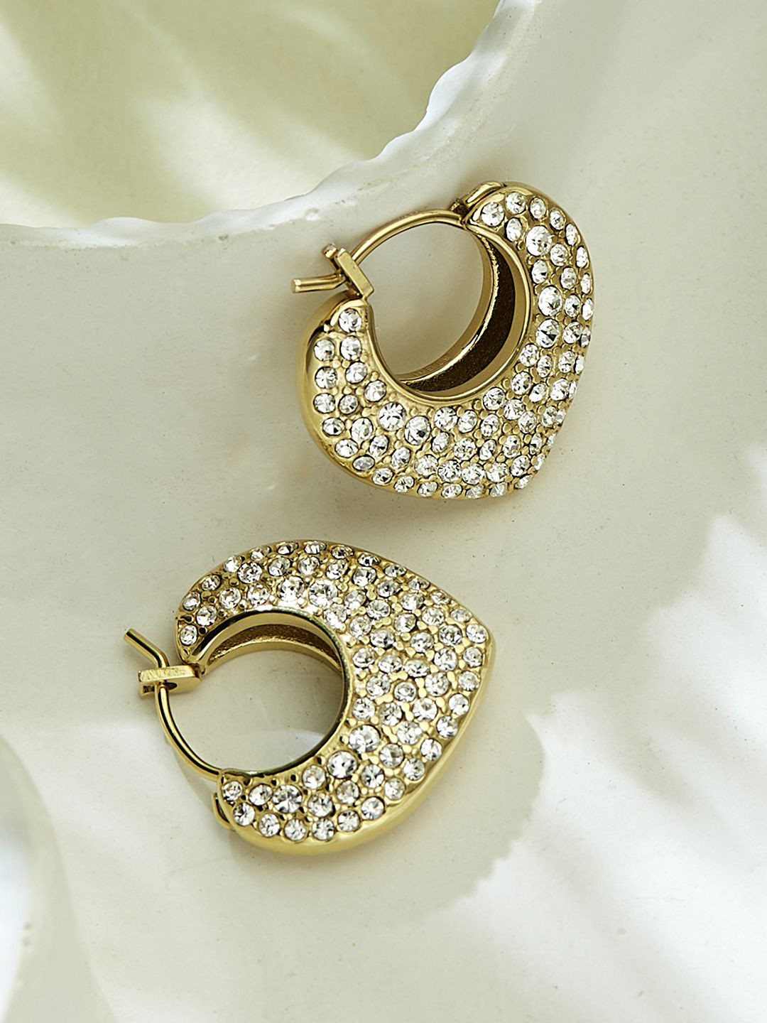 Women Crazy In Love Gold-Plated Stainless Steel Earrings