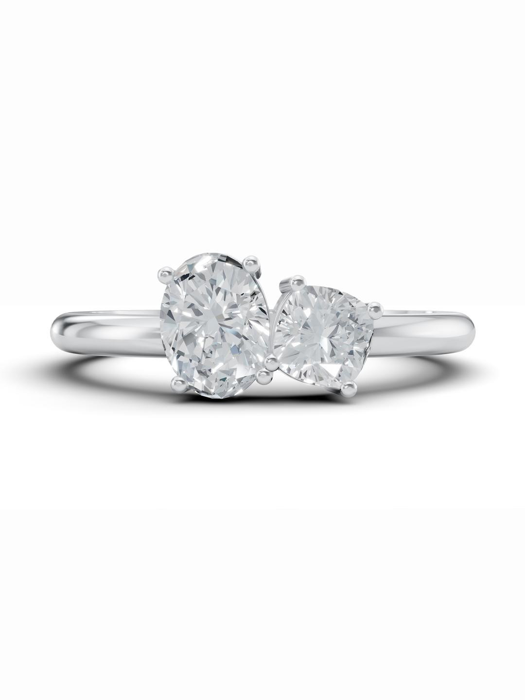 Wondr Diamonds 14KT Amour Etoile Toi et Moi Solitaire Ring