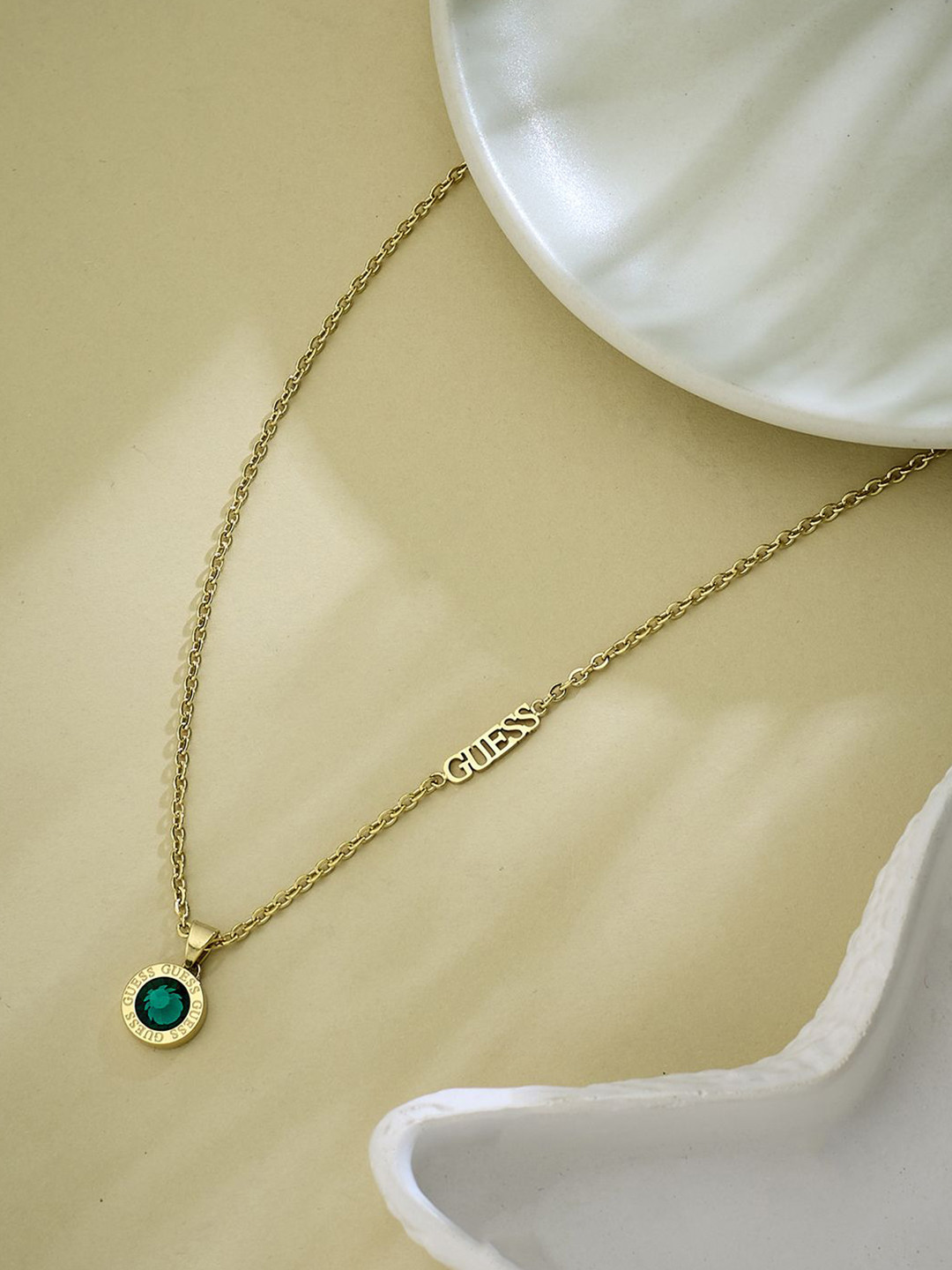 GUESS Women Gold-Plated Stainless Steel Necklace