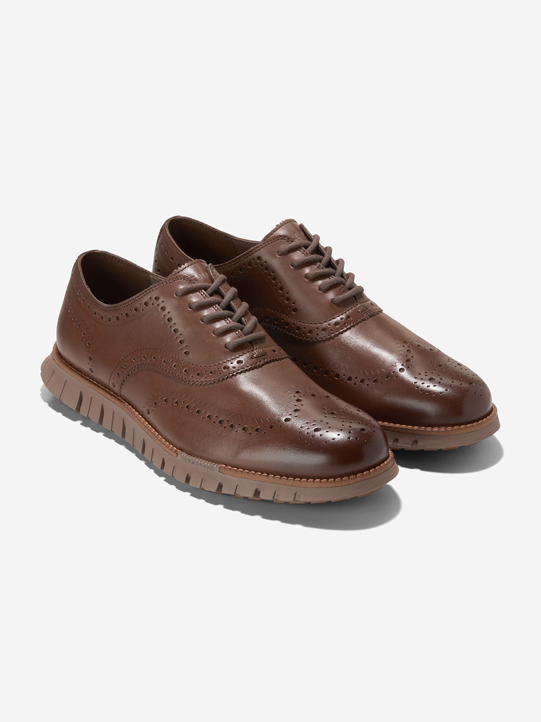 Cole Haan Men ZEROGRAND REMASTERED WINGTIP Brown Oxford Shoes