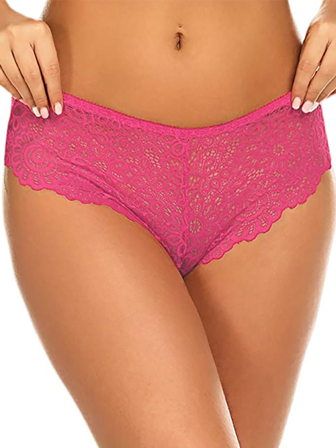 Xs and Os Self Design Lace Thong Briefs PAN_LH_HEARTp_X1_ROSE_SMALL