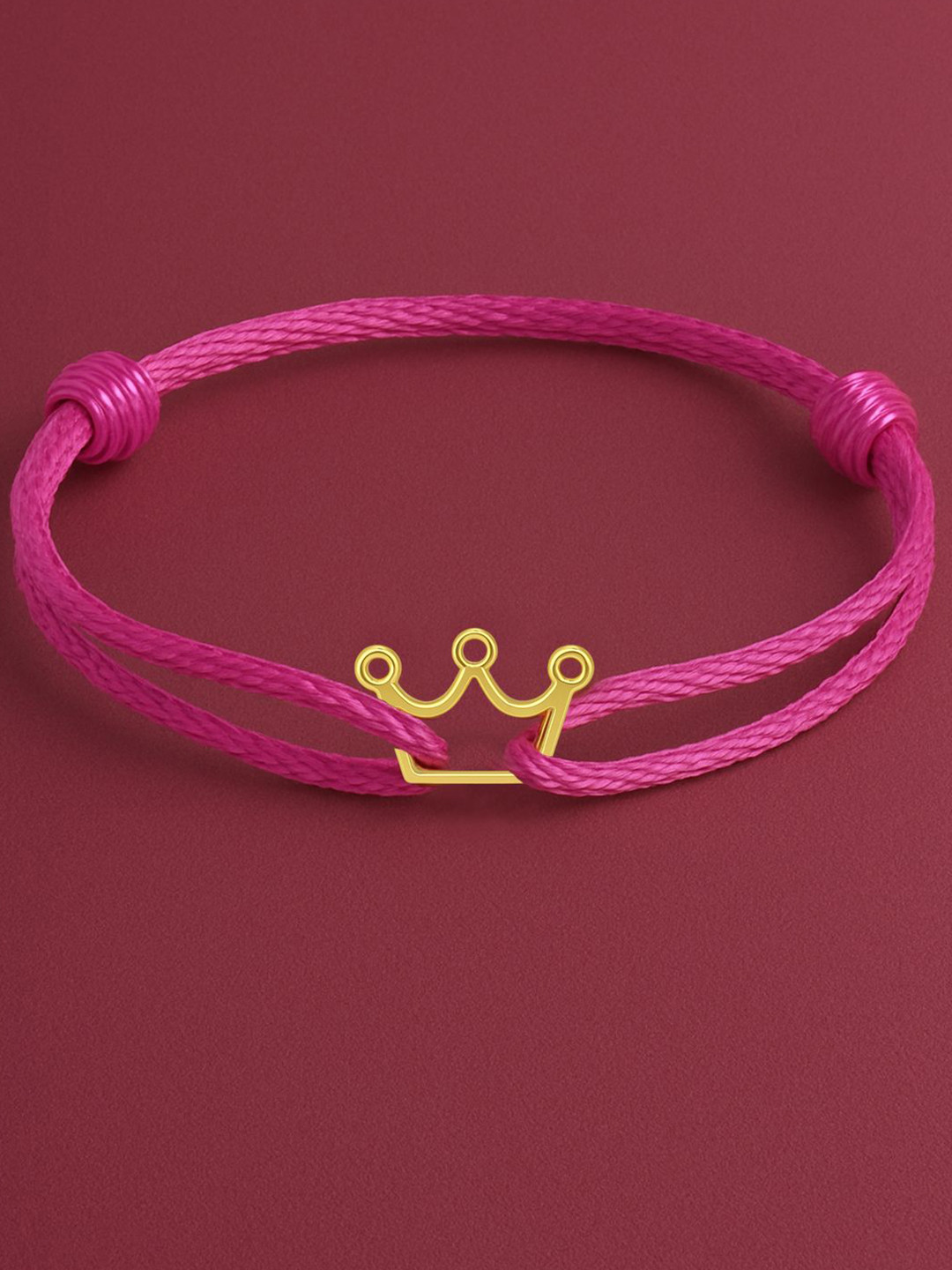 MINUTIAE Women Brass Handcrafted Gold-Plated Cord Bracelet