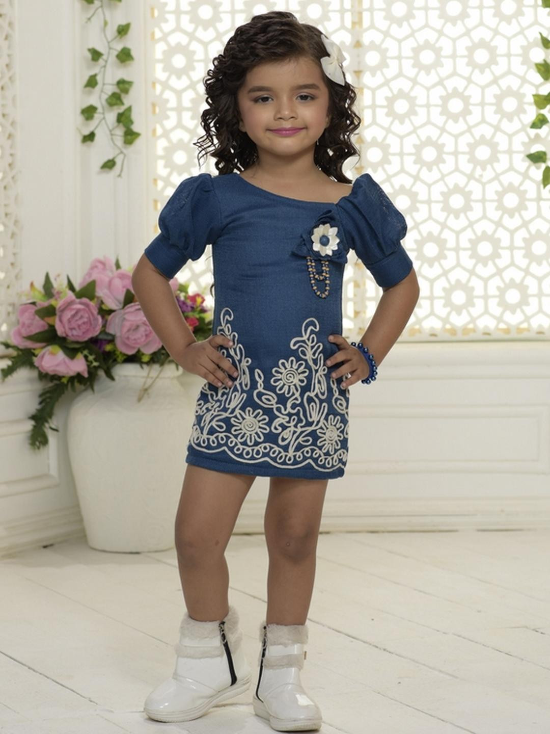 Be Kids Girls Blue Dresses