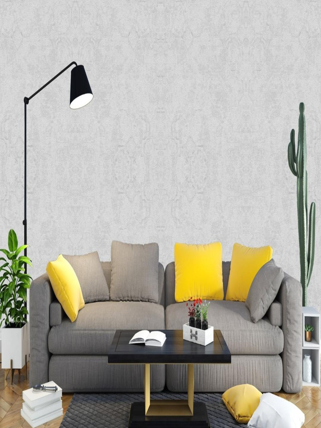 INSTANT WALLPAPER Textured Light Grey Neutral Design Flecked Wallpaper