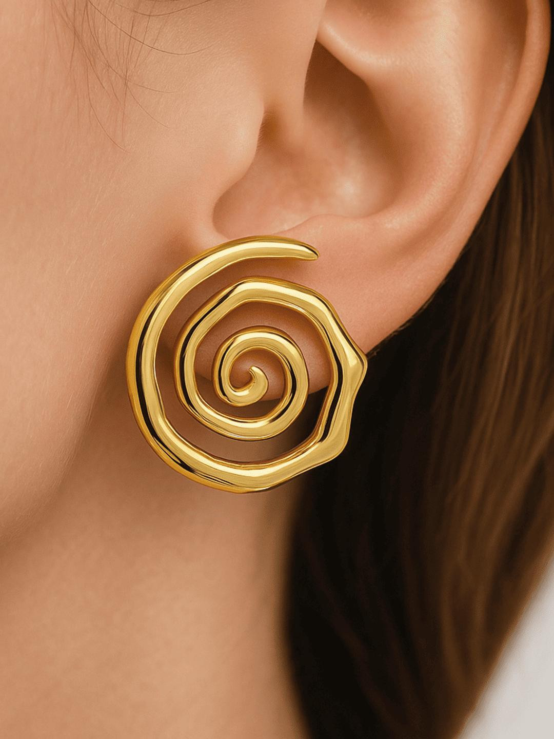 ISHTAARA Gold-Plated Stainless Steel Skin Friendly Studs