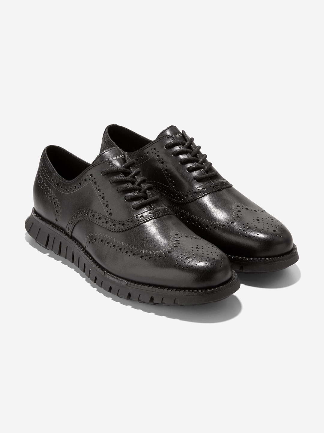 Cole Haan Men ZEROGRAND REMASTERED WINGTIP Black Oxford Shoes