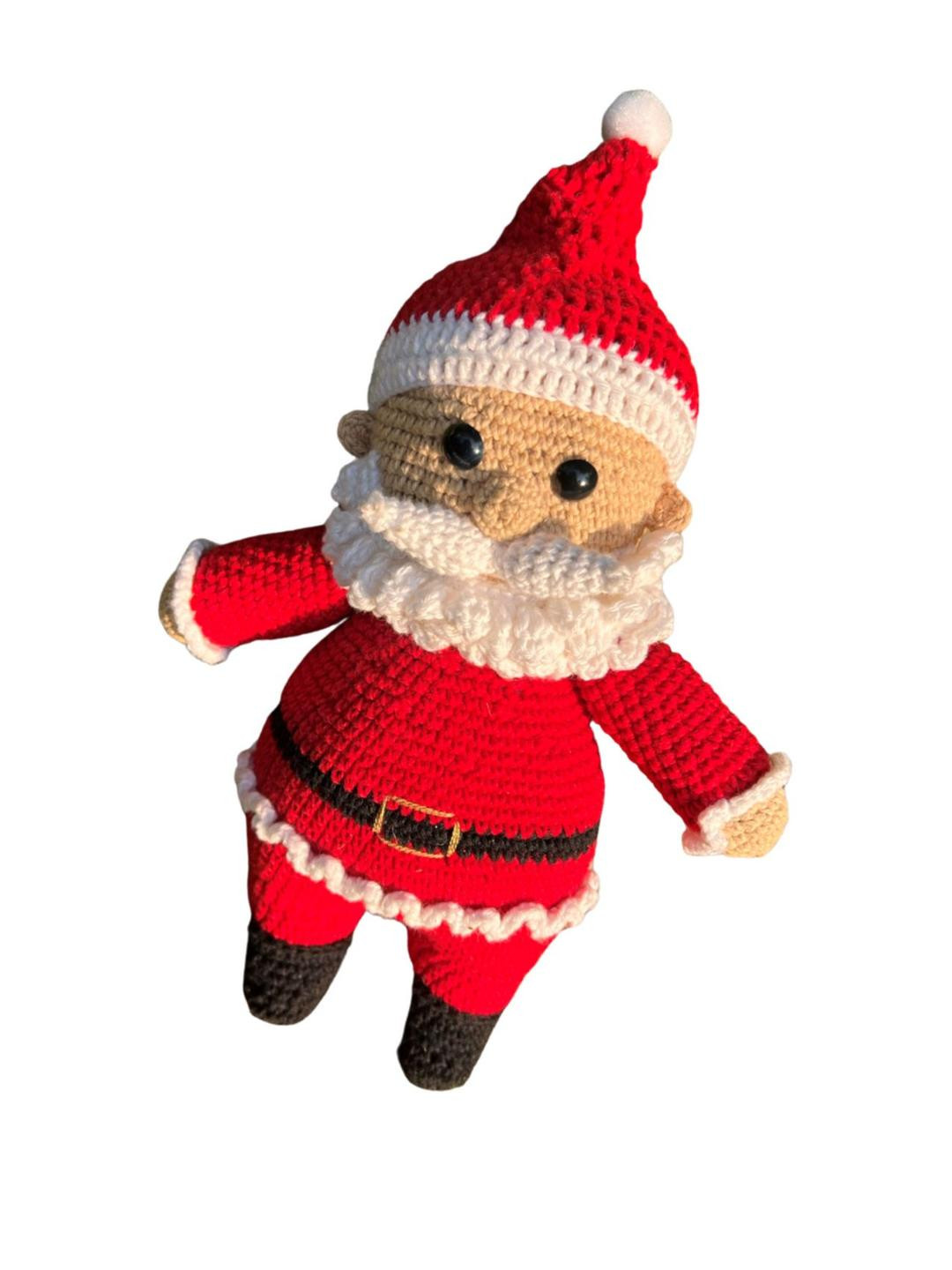 My Yarnery Handmade Crochet Cotton Soft Christmas Santa Claus Soft Toy