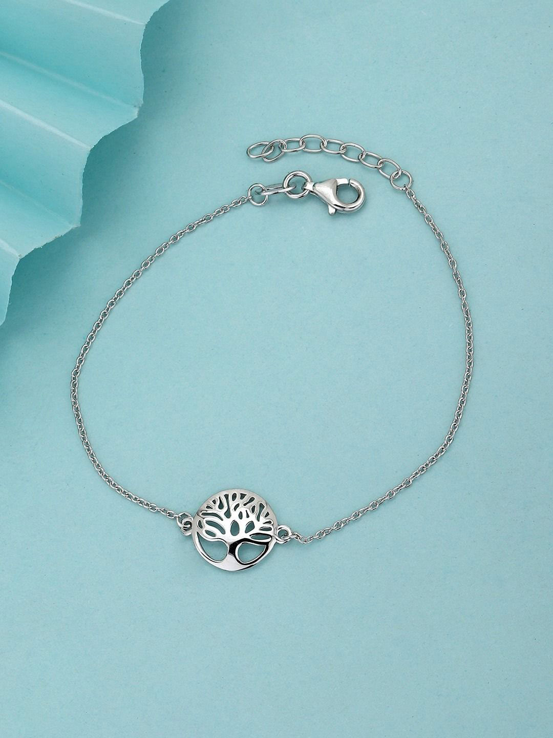 VANBELLE 925 Sterling Silver Rhodium Plated Tree of Life Charm Braclet