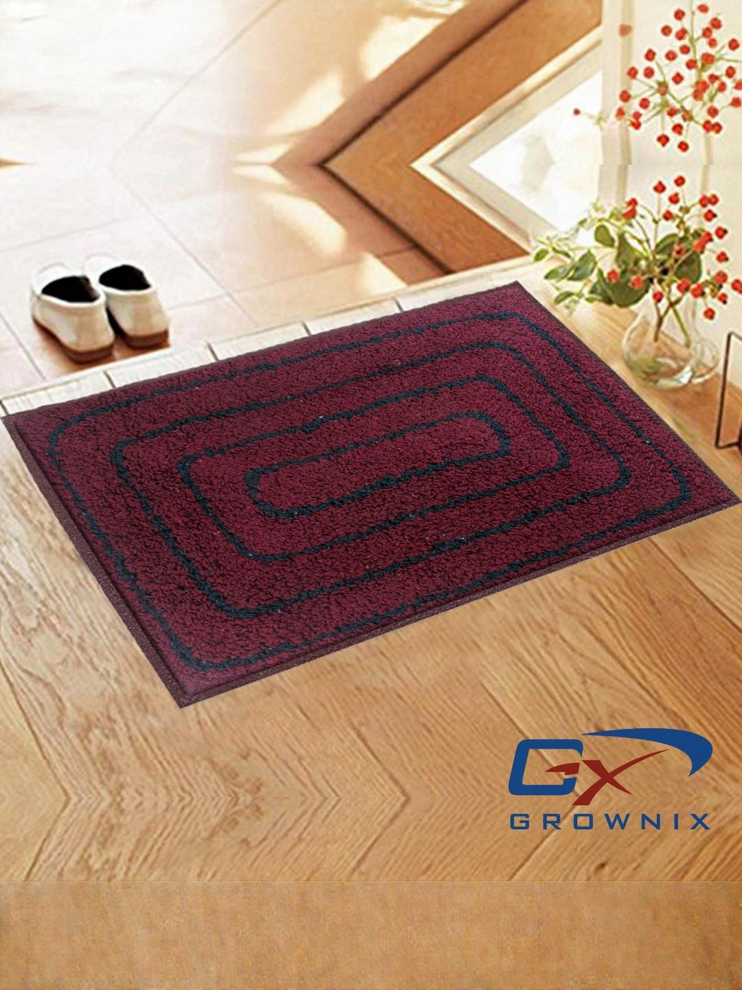 GROWNIX Maroon Floor Mats & Dhurries